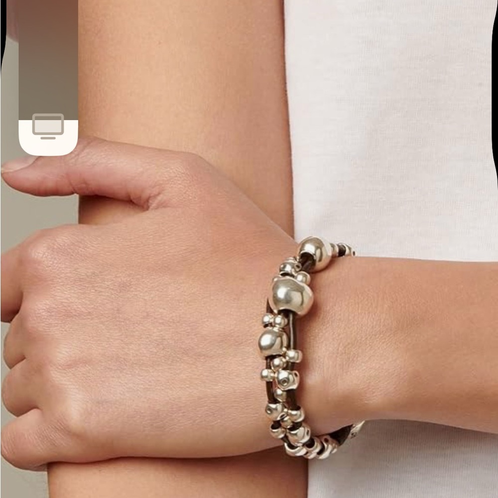 Elegant Silver Beaded Bracelet